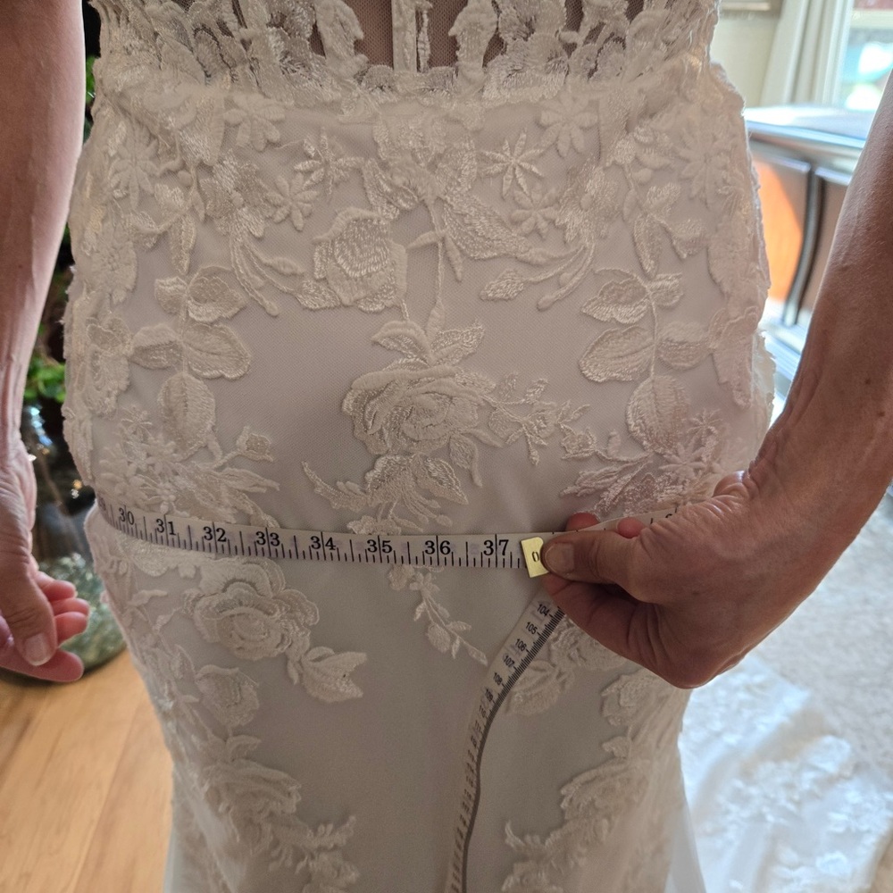 Vera Wang Strapless Hortense White Lace Dress - Picture 9 of 16